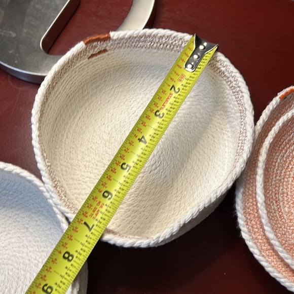 DESK essentials rope bowls for the tidy mommy in orange and white. 7 pieces - Picture 7 of 12